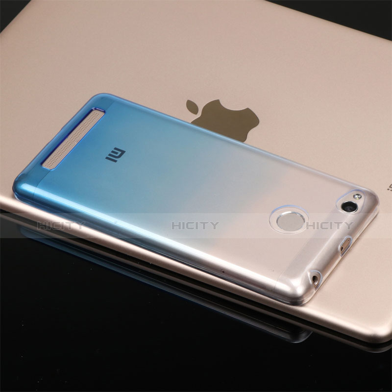 Coque Ultra Fine Transparente Souple Degrade G01 pour Xiaomi Redmi 3S Prime Bleu Plus