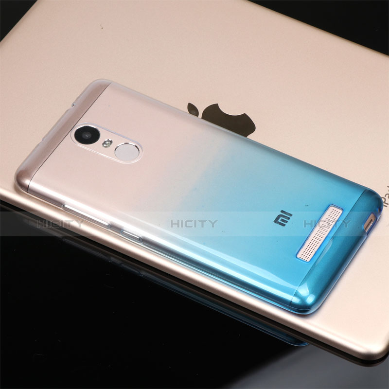 Coque Ultra Fine Transparente Souple Degrade G01 pour Xiaomi Redmi Note 3 Bleu Plus