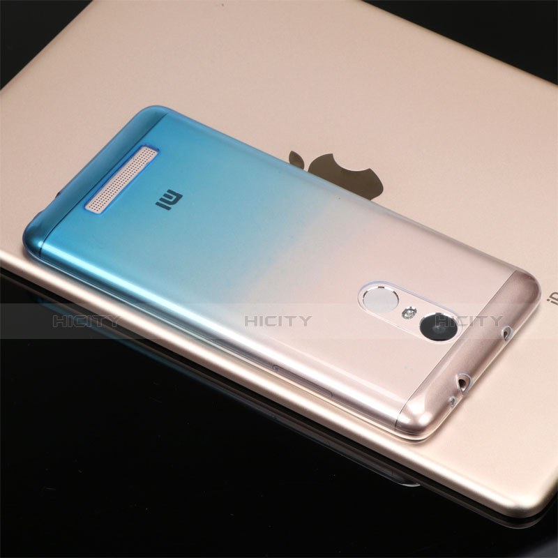 Coque Ultra Fine Transparente Souple Degrade G01 pour Xiaomi Redmi Note 3 MediaTek Bleu Plus