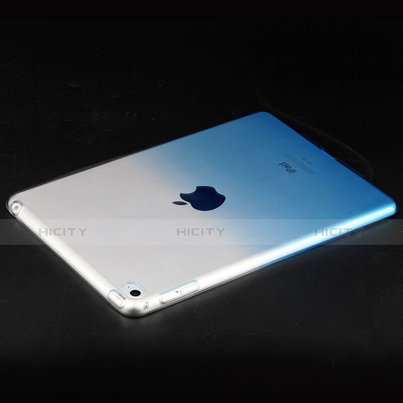 Coque Ultra Fine Transparente Souple Degrade pour Apple iPad Mini 4 Bleu Plus