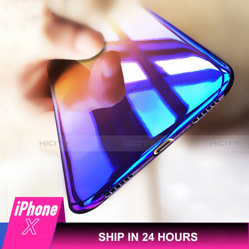 Coque Ultra Fine Transparente Souple Degrade pour Apple iPhone X Bleu Plus
