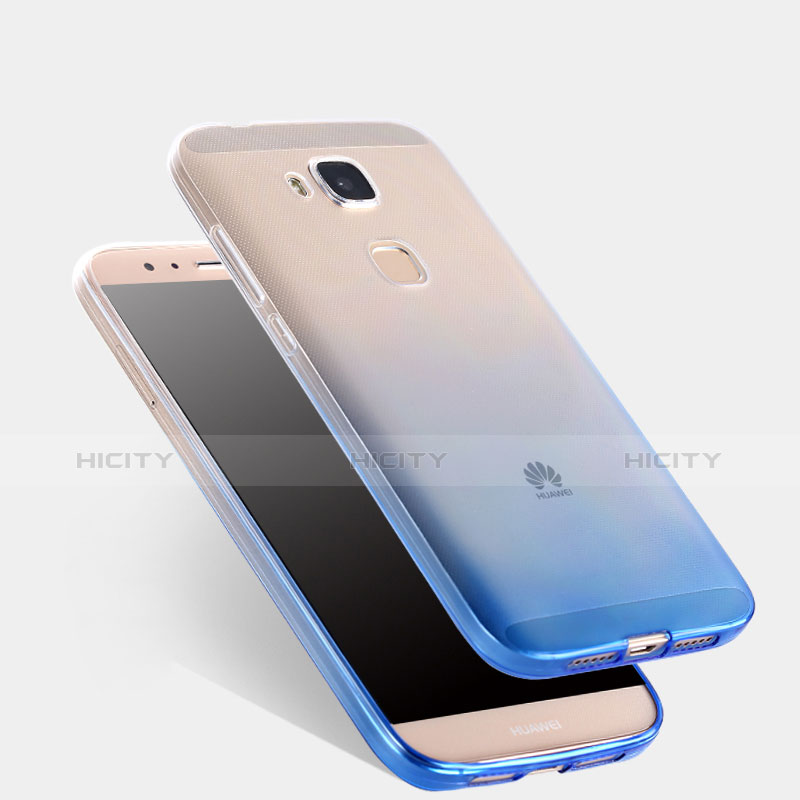 Coque Ultra Fine Transparente Souple Degrade pour Huawei G8 Bleu Plus