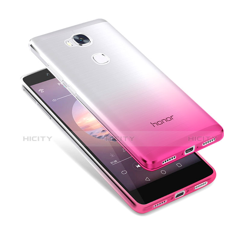 Coque Ultra Fine Transparente Souple Degrade pour Huawei GR5 Rose Plus