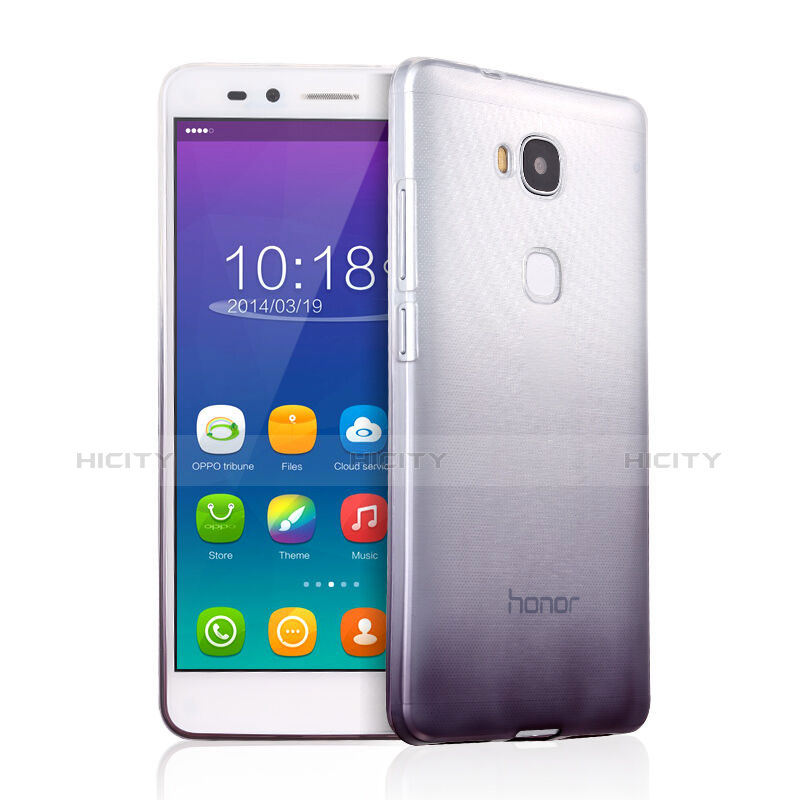 Coque Ultra Fine Transparente Souple Degrade pour Huawei Honor 5X Gris Plus