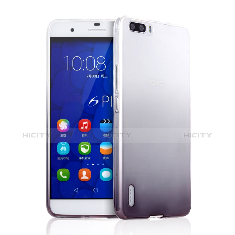 Coque Ultra Fine Transparente Souple Degrade pour Huawei Honor 6 Plus Gris Plus