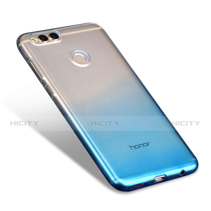Coque Ultra Fine Transparente Souple Degrade pour Huawei Honor V10 Bleu Ciel Plus