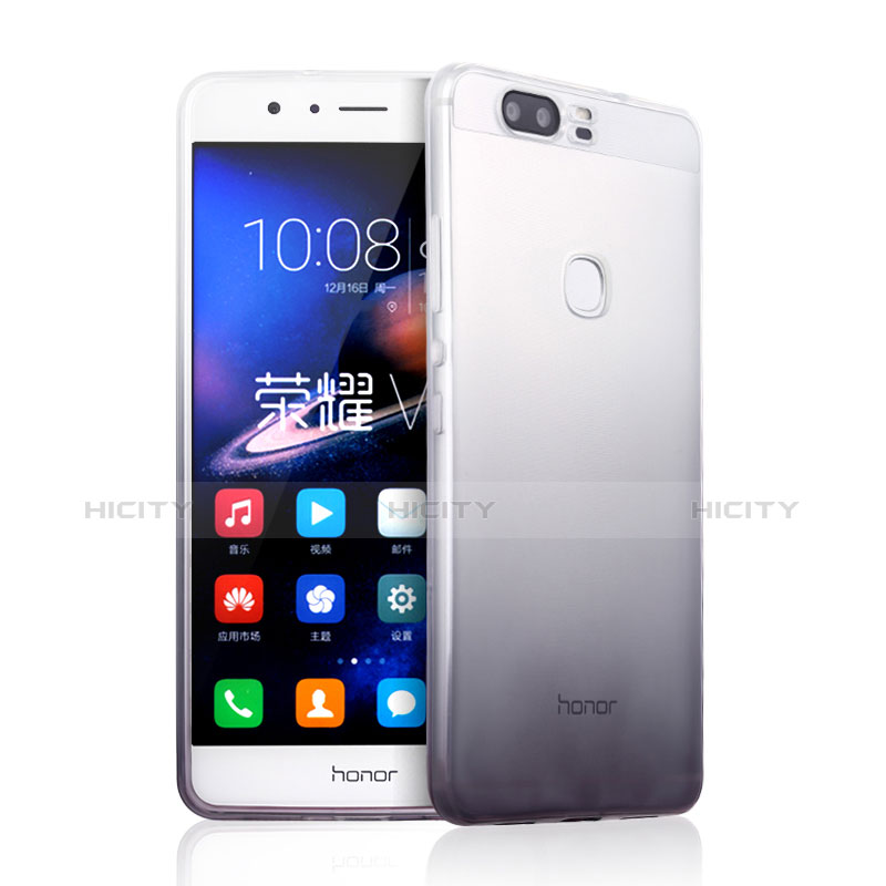 Coque Ultra Fine Transparente Souple Degrade pour Huawei Honor V8 Gris Plus