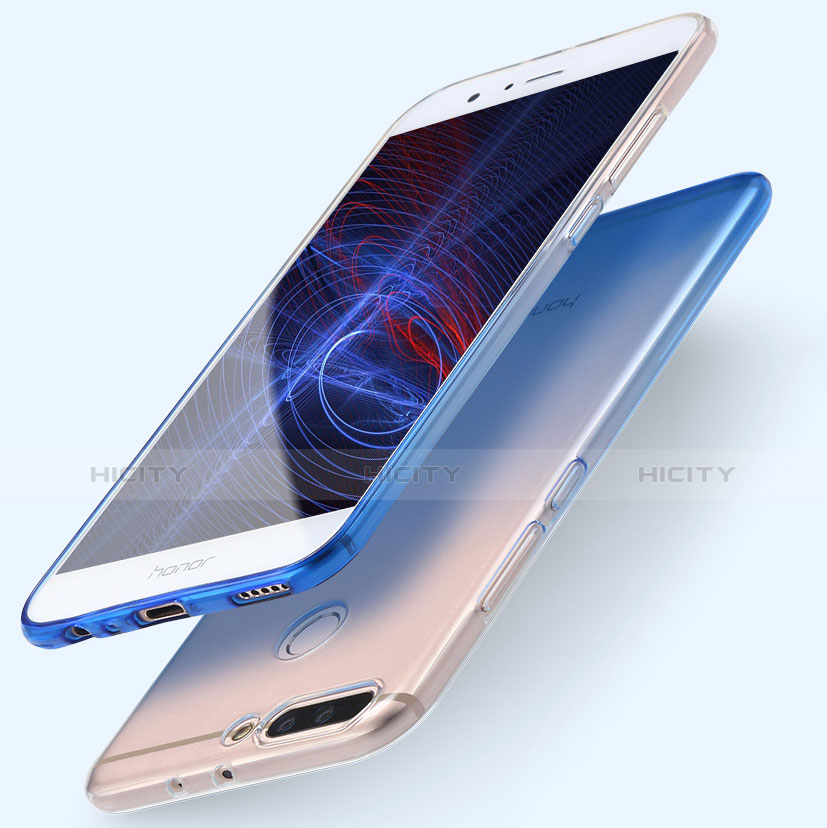 Coque Ultra Fine Transparente Souple Degrade pour Huawei Honor V9 Bleu Plus