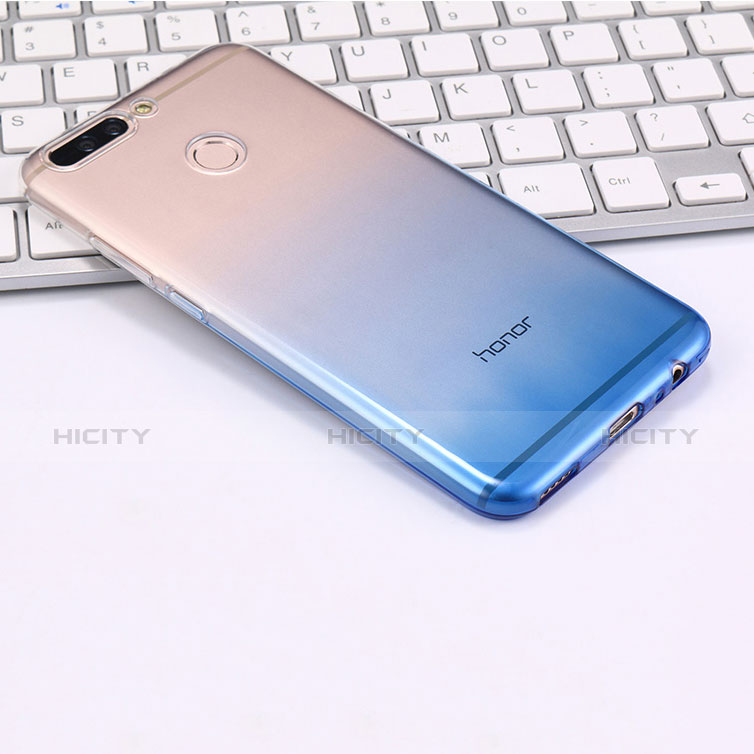 Coque Ultra Fine Transparente Souple Degrade pour Huawei Honor V9 Bleu Plus