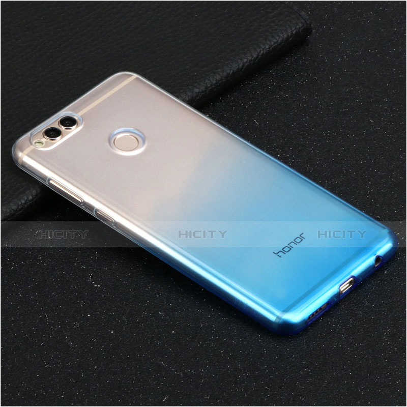 Coque Ultra Fine Transparente Souple Degrade pour Huawei Honor View 10 Bleu Ciel Plus