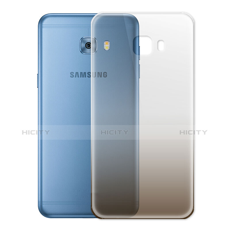 Coque Ultra Fine Transparente Souple Degrade pour Samsung Galaxy C5 Pro C5010 Gris Plus