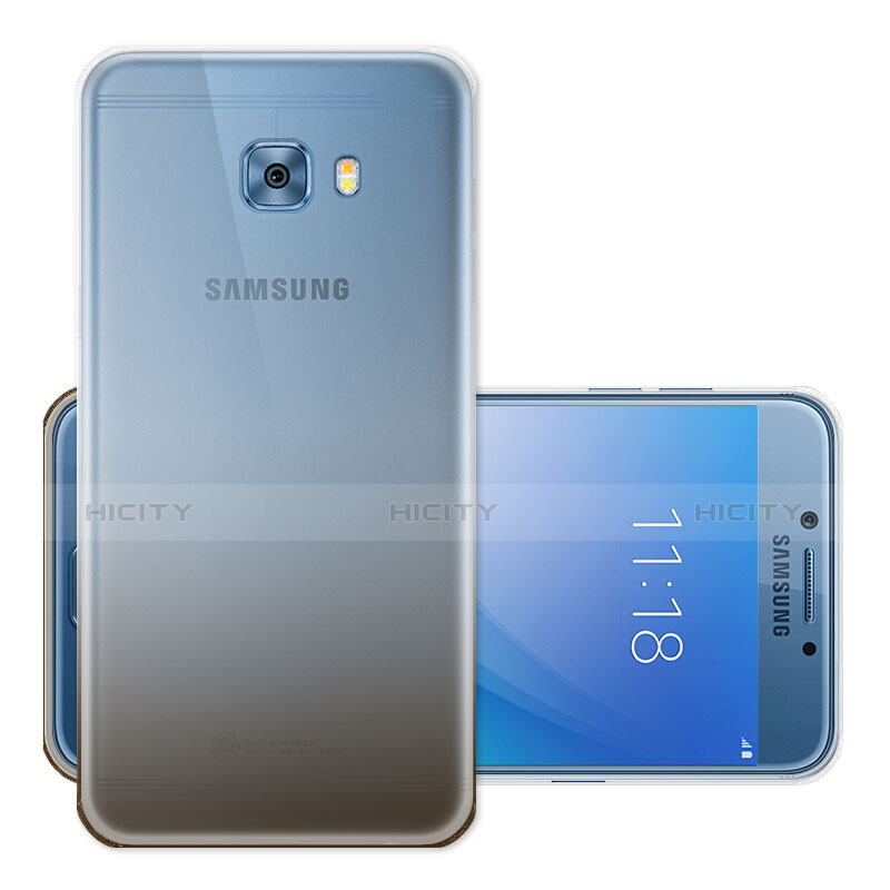 Coque Ultra Fine Transparente Souple Degrade pour Samsung Galaxy C5 Pro C5010 Gris Plus