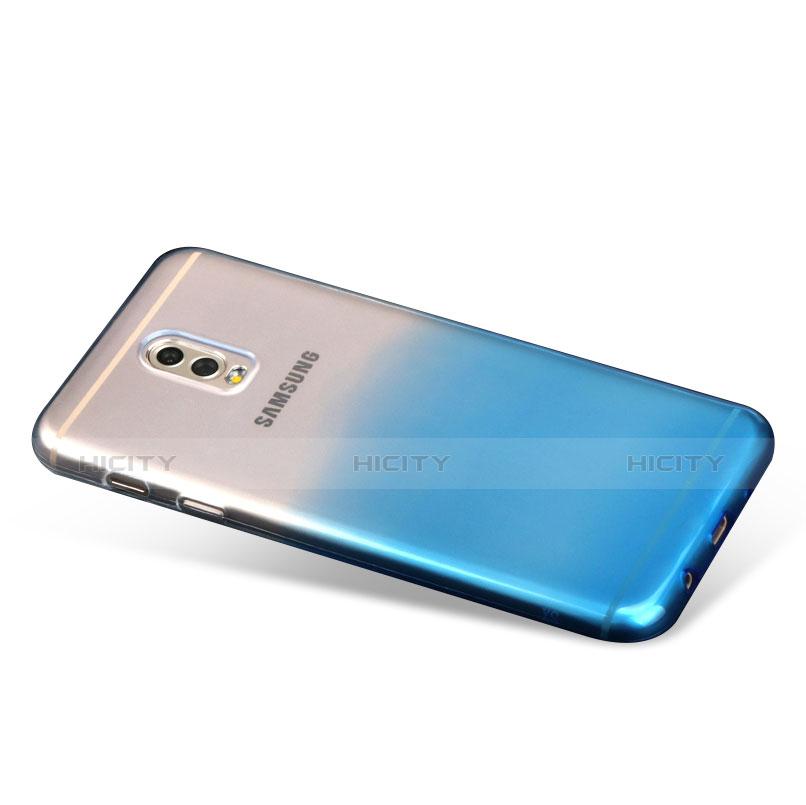 Coque Ultra Fine Transparente Souple Degrade pour Samsung Galaxy C7 (2017) Bleu Plus