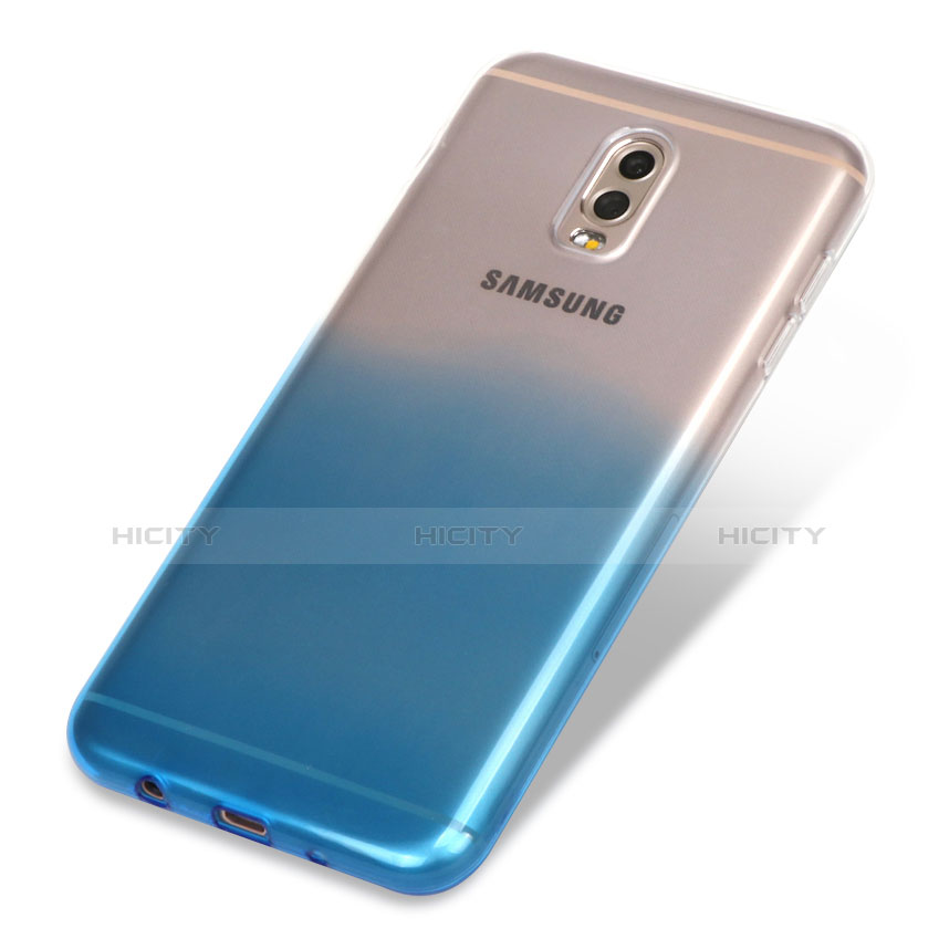 Coque Ultra Fine Transparente Souple Degrade pour Samsung Galaxy C8 C710F Bleu Plus