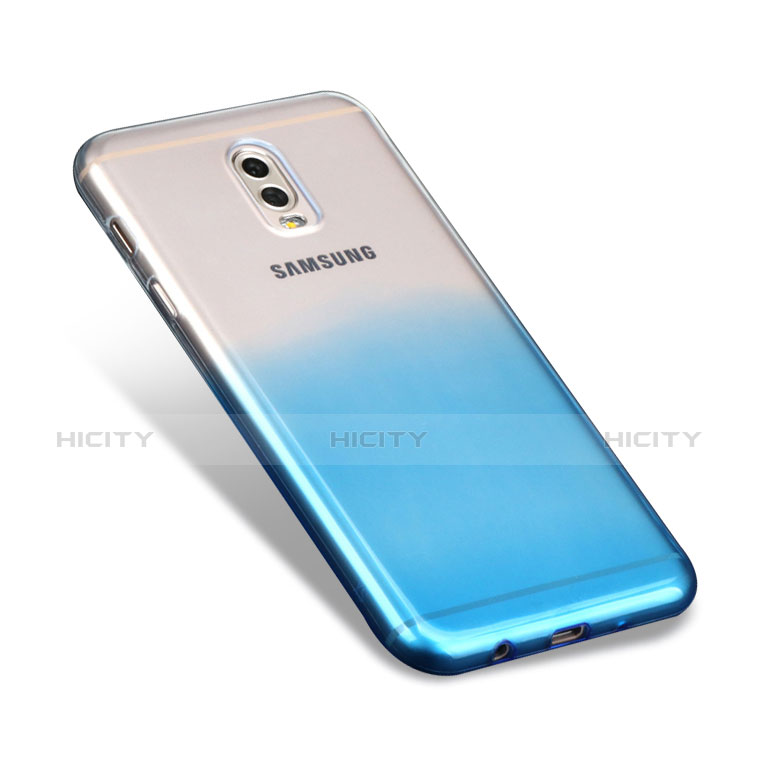 Coque Ultra Fine Transparente Souple Degrade pour Samsung Galaxy C8 C710F Bleu Plus