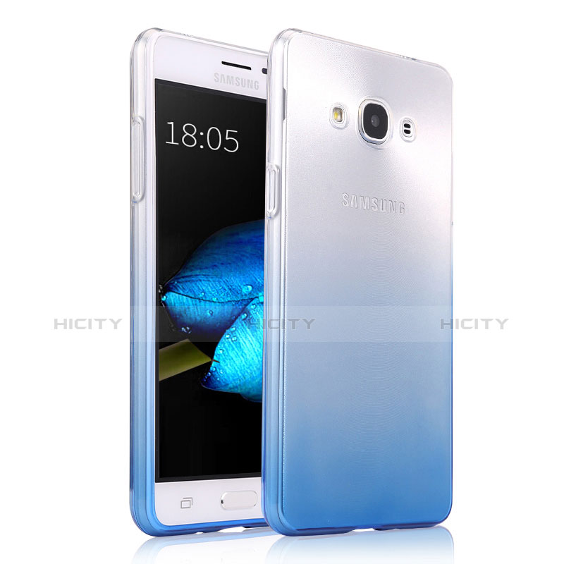 Coque Ultra Fine Transparente Souple Degrade pour Samsung Galaxy J3 Pro (2016) J3110 Bleu Plus