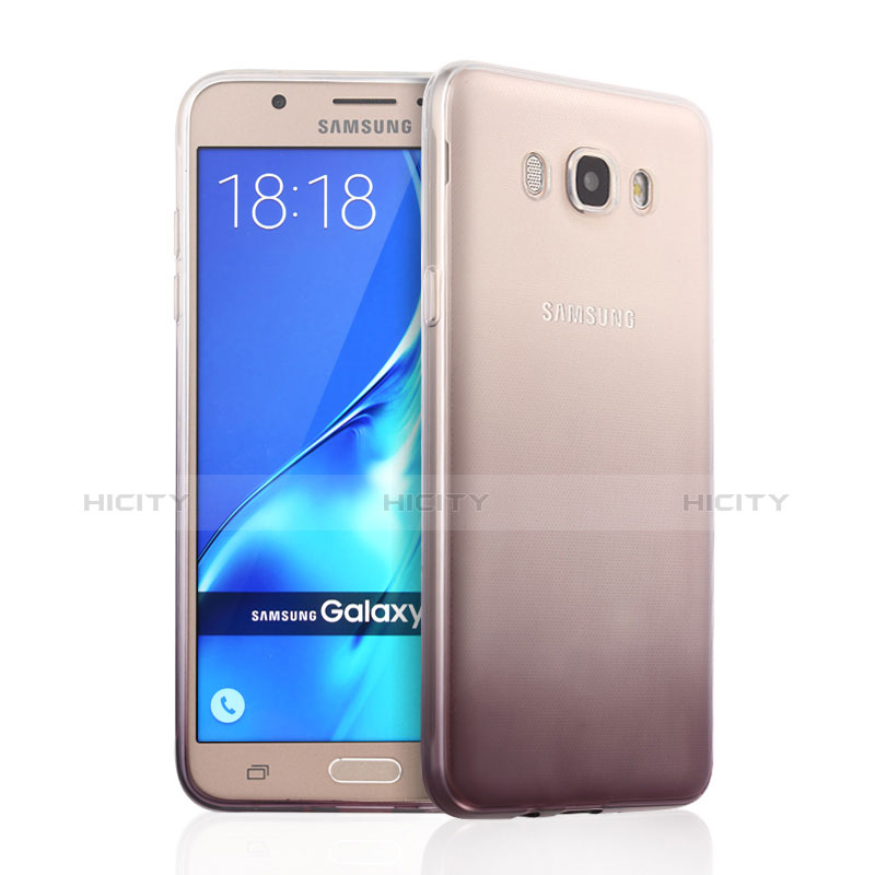Coque Ultra Fine Transparente Souple Degrade pour Samsung Galaxy J7 (2016) J710F J710FN Gris Plus