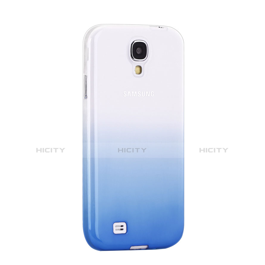 Coque Ultra Fine Transparente Souple Degrade pour Samsung Galaxy S4 i9500 i9505 Bleu Plus