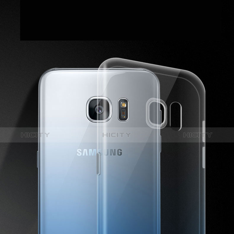 Coque Ultra Fine Transparente Souple Degrade pour Samsung Galaxy S7 Edge G935F Bleu Plus