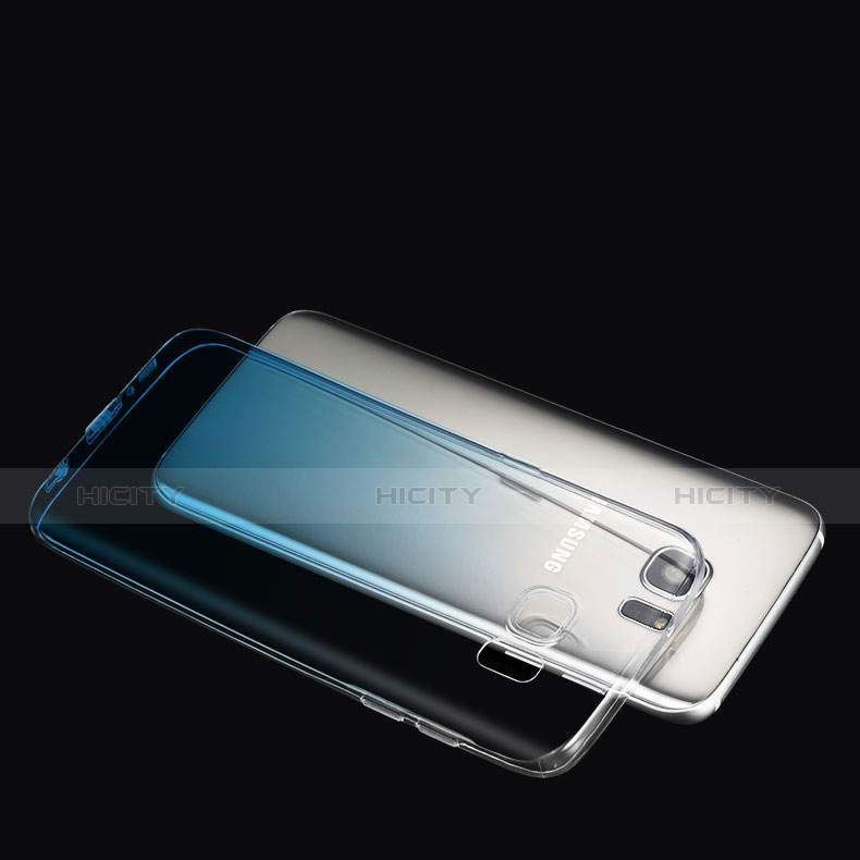 Coque Ultra Fine Transparente Souple Degrade pour Samsung Galaxy S7 Edge G935F Bleu Plus