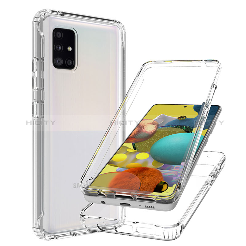 Coque Ultra Fine Transparente Souple Housse Etui 360 Degres Avant et Arriere Degrade JX1 pour Samsung Galaxy A51 4G Clair Plus
