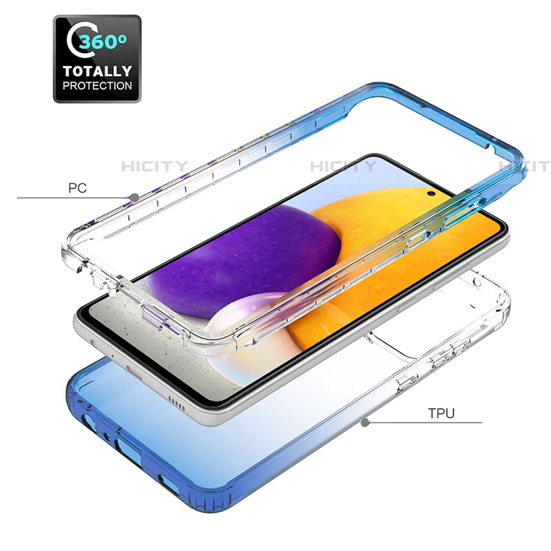 Coque Ultra Fine Transparente Souple Housse Etui 360 Degres Avant et Arriere Degrade JX1 pour Samsung Galaxy A72 5G Plus