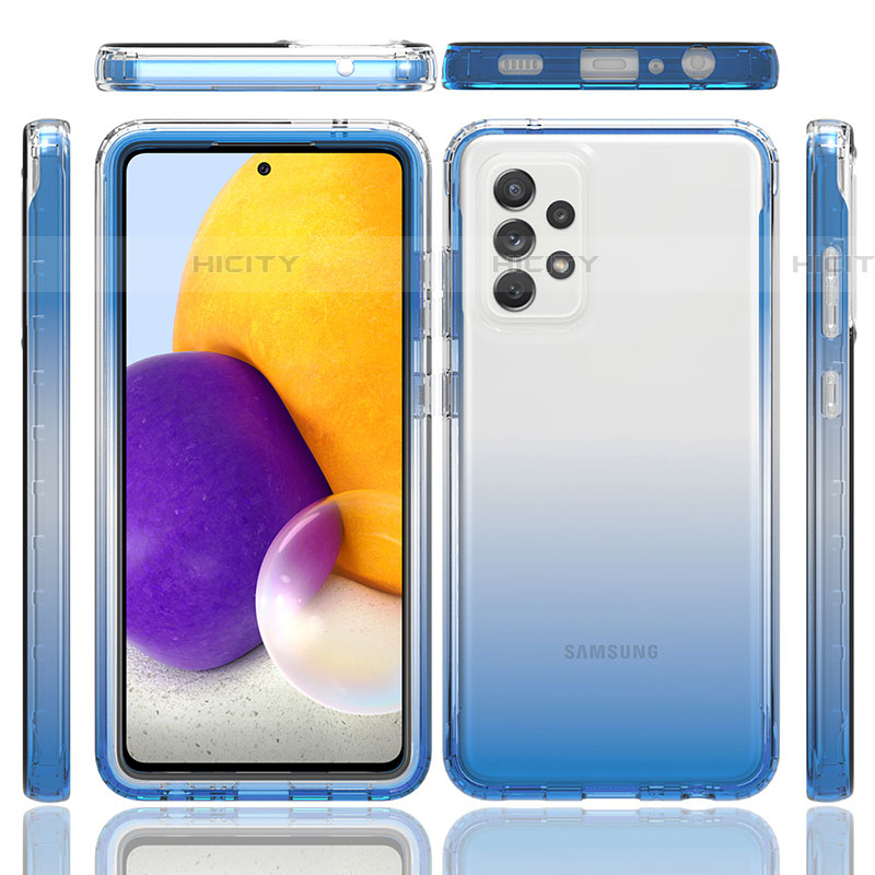 Coque Ultra Fine Transparente Souple Housse Etui 360 Degres Avant et Arriere Degrade JX1 pour Samsung Galaxy A72 5G Plus