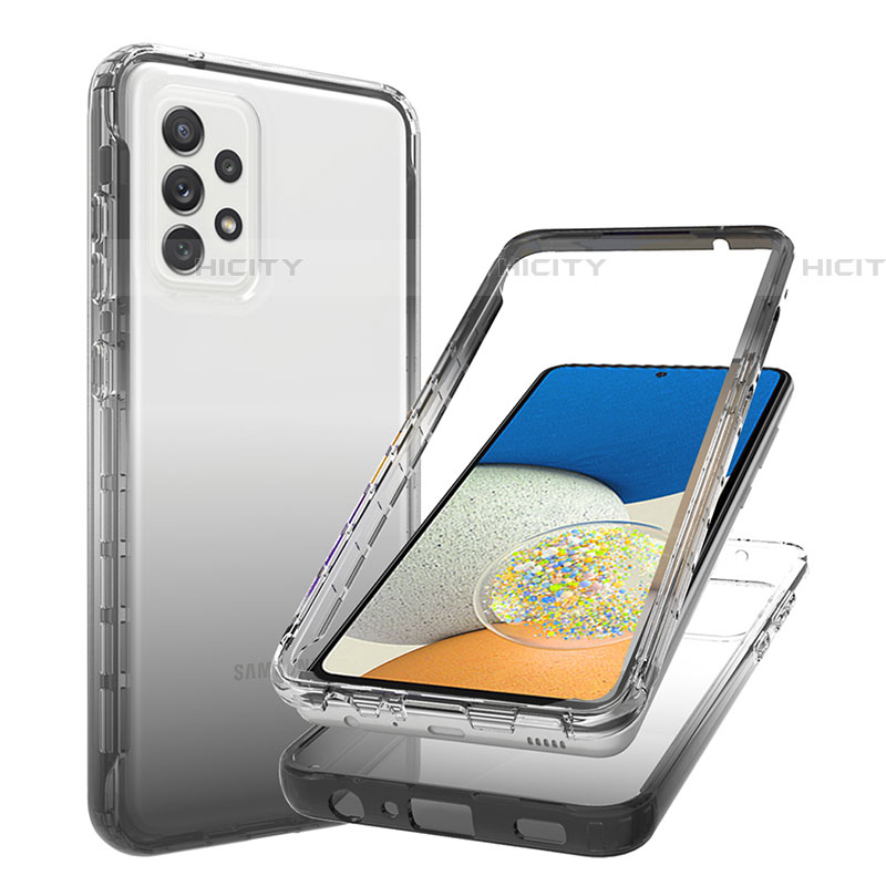 Coque Ultra Fine Transparente Souple Housse Etui 360 Degres Avant et Arriere Degrade JX1 pour Samsung Galaxy A73 5G Noir Plus
