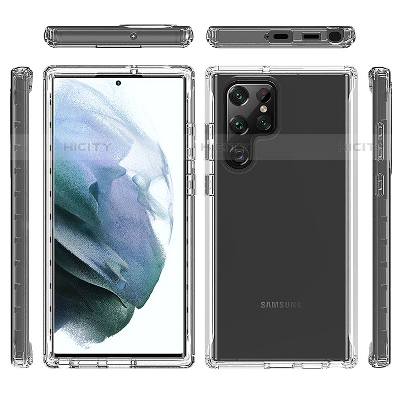 Coque Ultra Fine Transparente Souple Housse Etui 360 Degres Avant et Arriere Degrade M01 pour Samsung Galaxy S21 Ultra 5G Plus