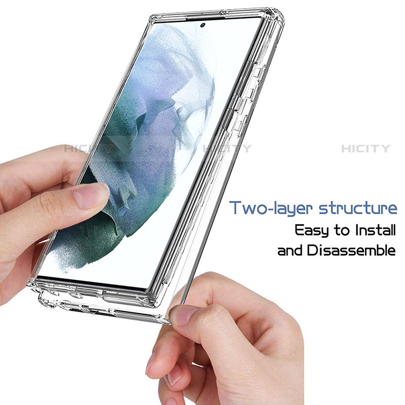 Coque Ultra Fine Transparente Souple Housse Etui 360 Degres Avant et Arriere Degrade M01 pour Samsung Galaxy S21 Ultra 5G Plus