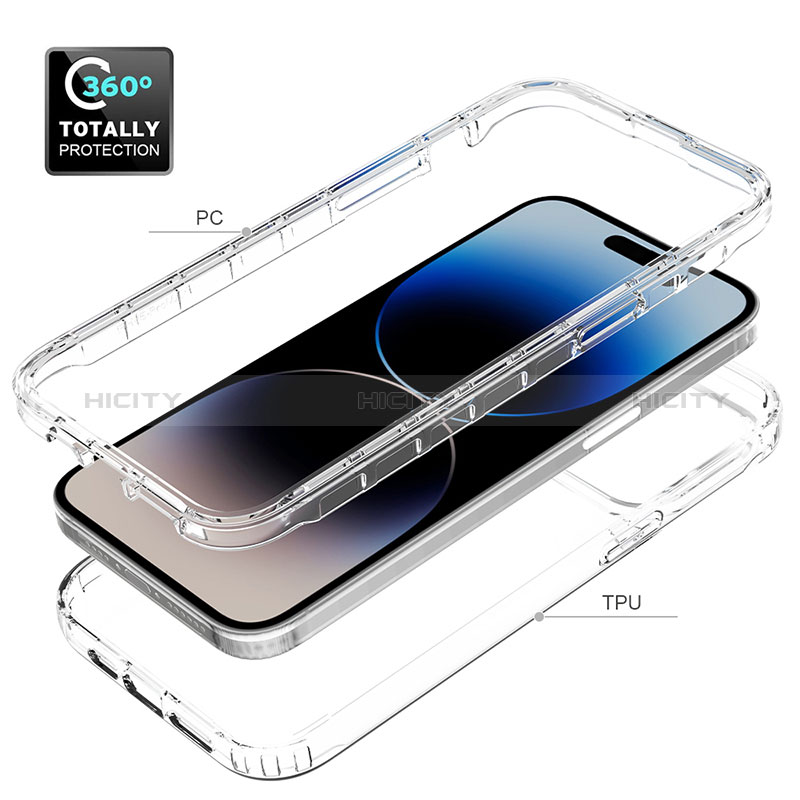 Coque Ultra Fine Transparente Souple Housse Etui 360 Degres Avant et Arriere Degrade pour Apple iPhone 13 Pro Max Plus