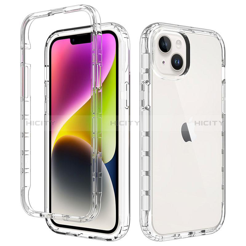 Coque Ultra Fine Transparente Souple Housse Etui 360 Degres Avant et Arriere Degrade pour Apple iPhone 15 Clair Plus