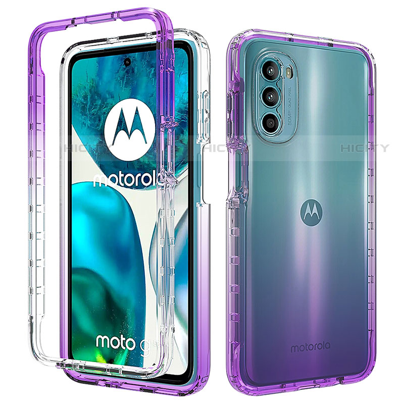 Coque Ultra Fine Transparente Souple Housse Etui 360 Degres Avant et Arriere Degrade pour Motorola Moto G71s 5G Plus