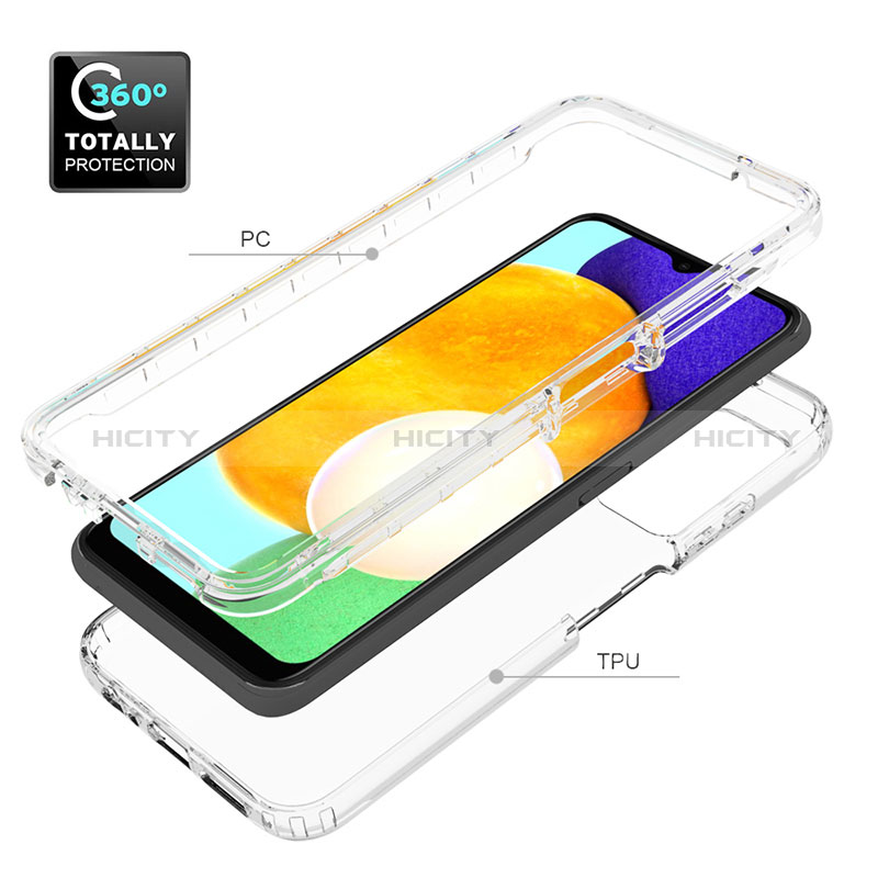 Coque Ultra Fine Transparente Souple Housse Etui 360 Degres Avant et Arriere Degrade pour Samsung Galaxy A02s Plus