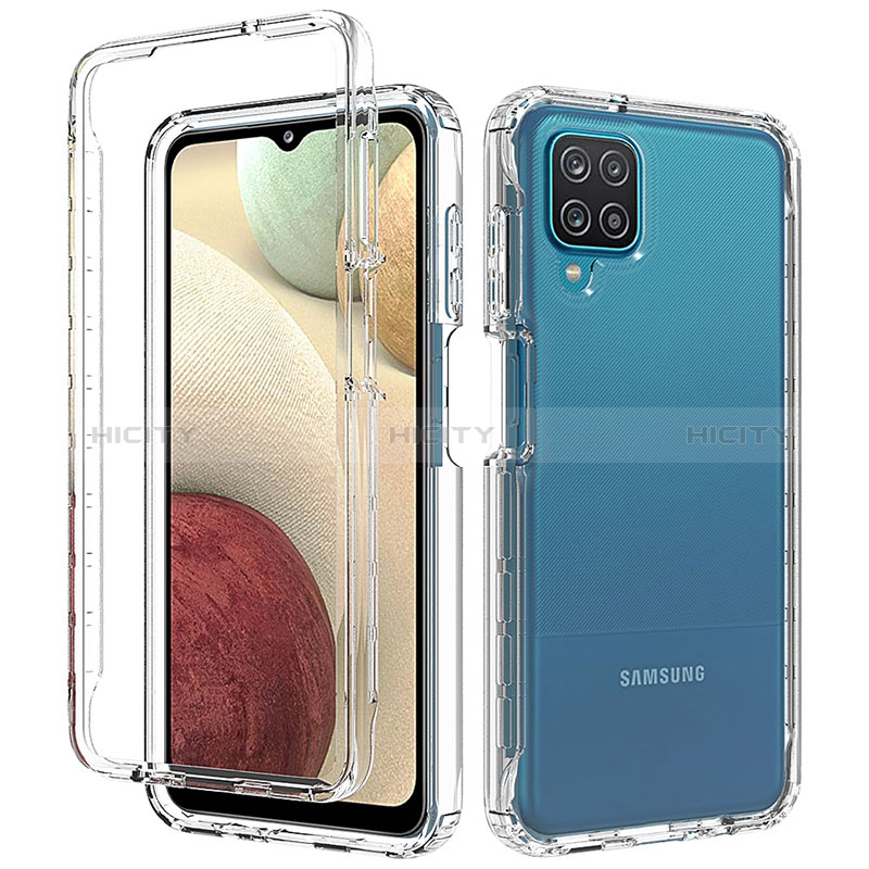 Coque Ultra Fine Transparente Souple Housse Etui 360 Degres Avant et Arriere Degrade pour Samsung Galaxy A12 Nacho Clair Plus