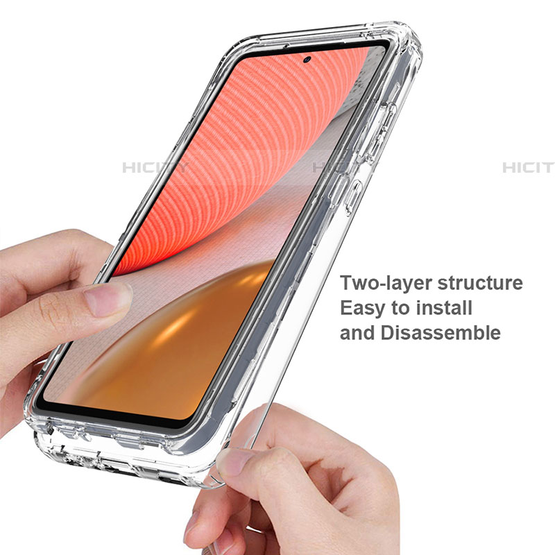 Coque Ultra Fine Transparente Souple Housse Etui 360 Degres Avant et Arriere Degrade pour Samsung Galaxy A72 5G Plus