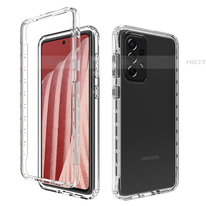 Coque Ultra Fine Transparente Souple Housse Etui 360 Degres Avant et Arriere Degrade pour Samsung Galaxy A73 5G Clair Plus