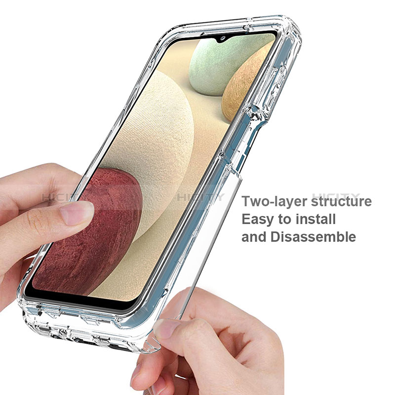 Coque Ultra Fine Transparente Souple Housse Etui 360 Degres Avant et Arriere Degrade pour Samsung Galaxy F12 Plus
