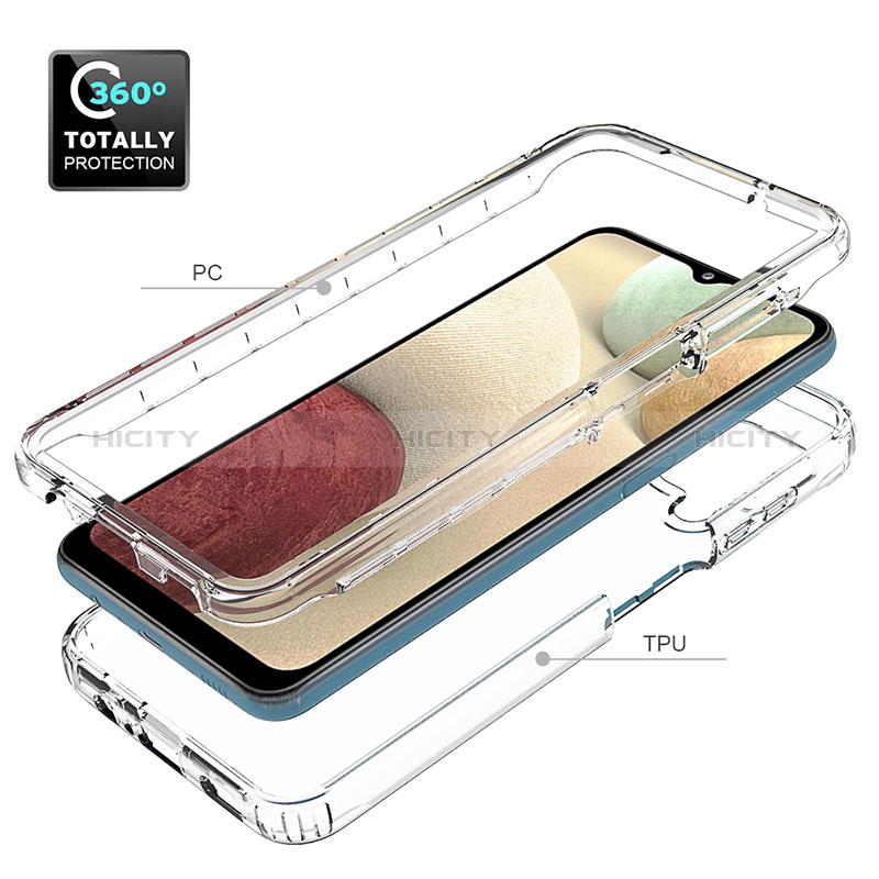 Coque Ultra Fine Transparente Souple Housse Etui 360 Degres Avant et Arriere Degrade pour Samsung Galaxy M12 Plus