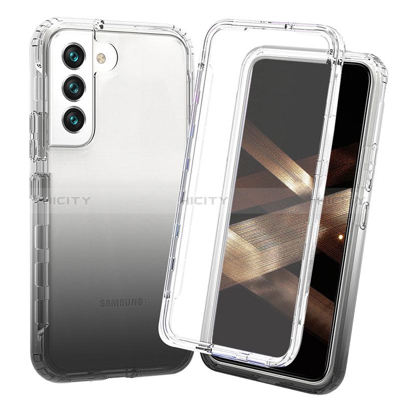 Coque Ultra Fine Transparente Souple Housse Etui 360 Degres Avant et Arriere Degrade pour Samsung Galaxy S24 5G Noir Plus
