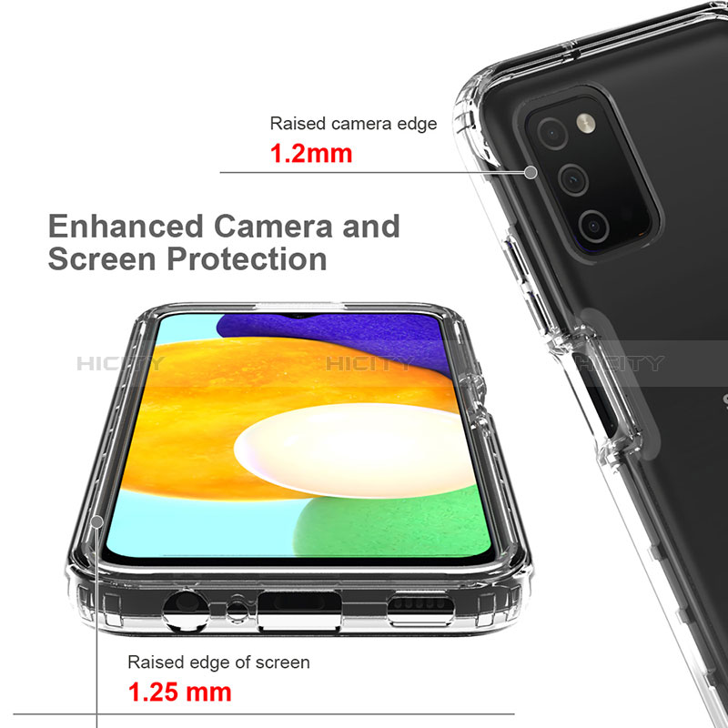 Coque Ultra Fine Transparente Souple Housse Etui 360 Degres Avant et Arriere pour Samsung Galaxy A02s Clair Plus