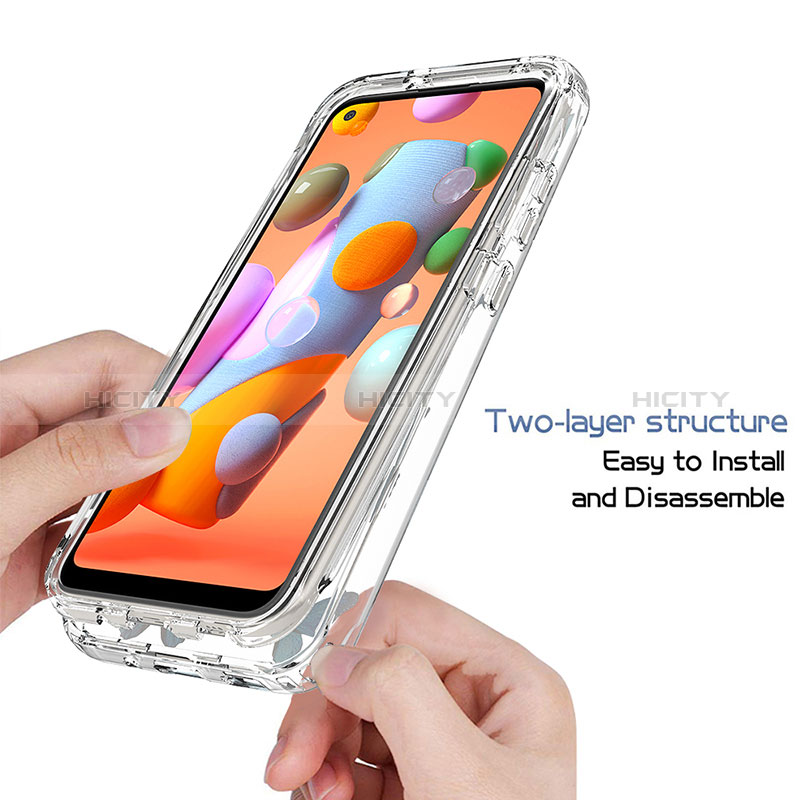 Coque Ultra Fine Transparente Souple Housse Etui 360 Degres Avant et Arriere pour Samsung Galaxy A11 Plus