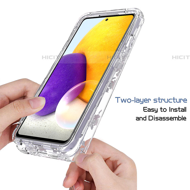 Coque Ultra Fine Transparente Souple Housse Etui 360 Degres Avant et Arriere pour Samsung Galaxy A72 5G Plus
