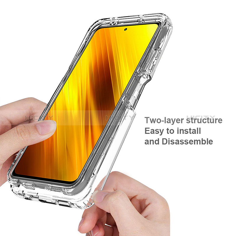 Coque Ultra Fine Transparente Souple Housse Etui 360 Degres Avant et Arriere pour Xiaomi Poco X3 NFC Clair Plus