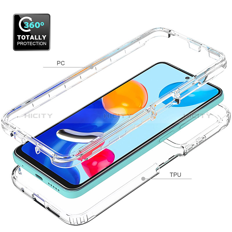 Coque Ultra Fine Transparente Souple Housse Etui 360 Degres Avant et Arriere pour Xiaomi Redmi Note 11 4G (2022) Clair Plus