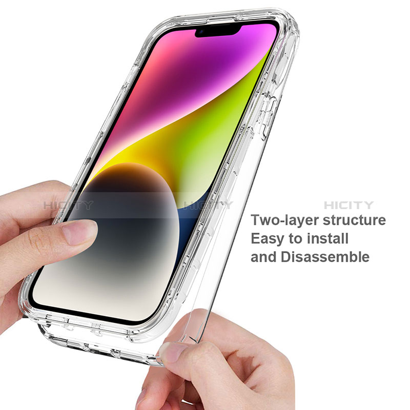 Coque Ultra Fine Transparente Souple Housse Etui 360 Degres Avant et Arriere ZJ1 pour Apple iPhone 14 Plus Plus