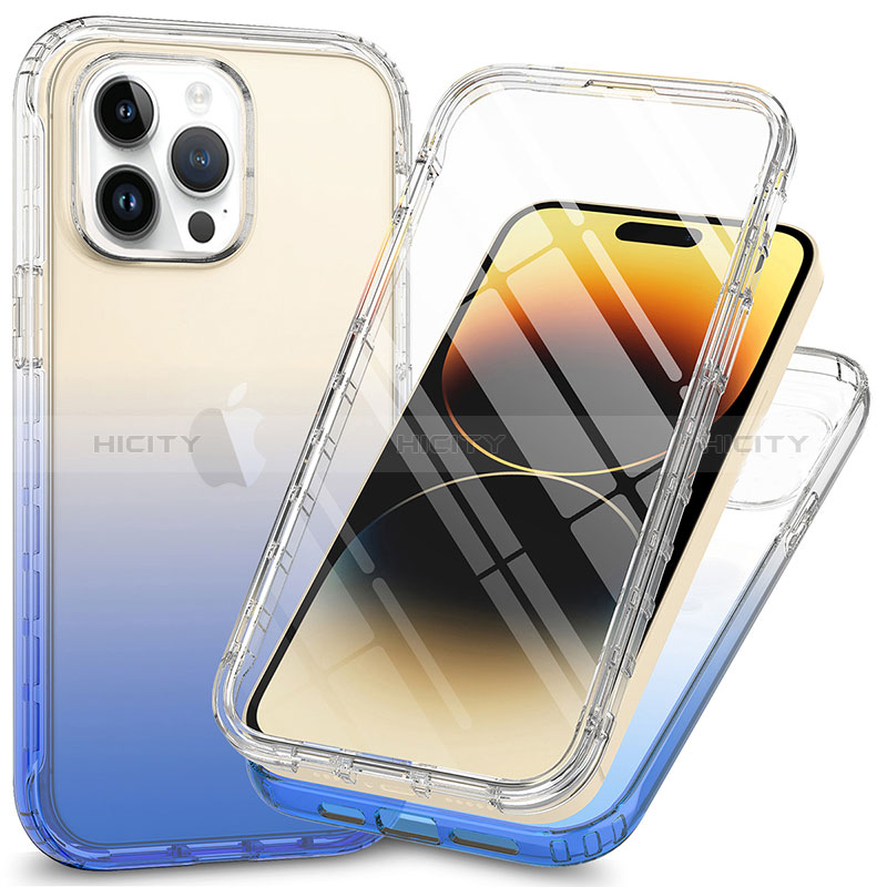 Coque Ultra Fine Transparente Souple Housse Etui 360 Degres Avant et Arriere ZJ1 pour Apple iPhone 15 Pro Max Plus