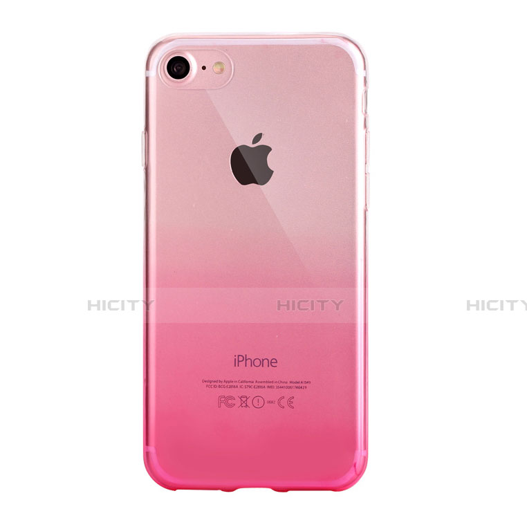 Coque Ultra Fine Transparente Souple Housse Etui Degrade G01 pour Apple iPhone SE3 (2022) Rose Plus