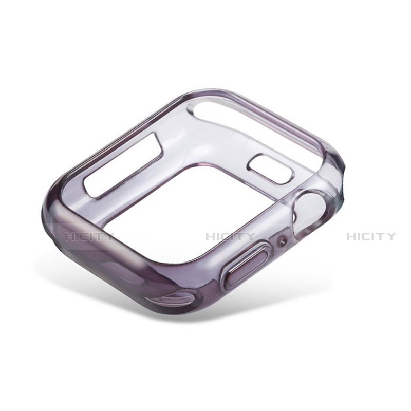 Coque Ultra Fine Transparente Souple Housse Etui Degrade G01 pour Apple iWatch 5 40mm Noir Plus