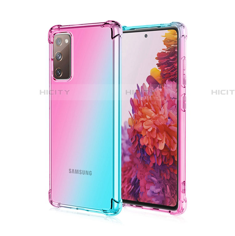 Coque Ultra Fine Transparente Souple Housse Etui Degrade G01 pour Samsung Galaxy S20 FE (2022) 5G Cyan Plus